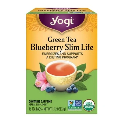 Yogi Tea Green Tea Blueberry Slim Life Tea 16ct