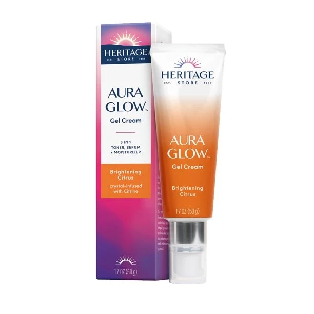 Heritage Store Aura Glow Gel Cream  Hydrating Rose  1.7oz