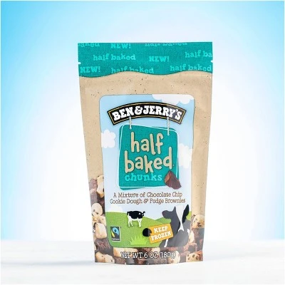 Ben & Jerry's Half Baked a Mixture of Chocolate Chip Cookie Dough & Fudge Brownies Chunks, Half Bak