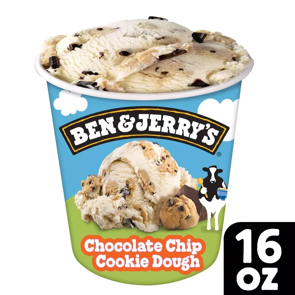 Ben & Jerry's Ice Cream, Chocolate Chip Cookie Dough, Chocolate Chip Cookie Dough