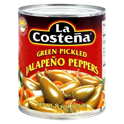 La Costena Green Pickled Jalapeno Peppers 26oz