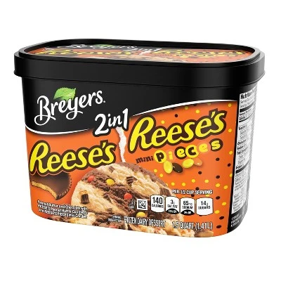 Breyers Reese's Chocolate Reese's Mini Pieces 2in1 Ice Cream  48oz