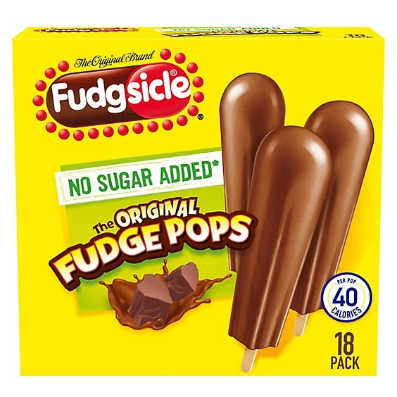 Fudgsicle No Sugar Added Original FudgePops  18pk