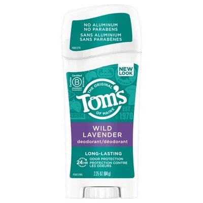 Tom's of Maine Long Lasting Lavender Natural Deodorant Stick  2.25oz