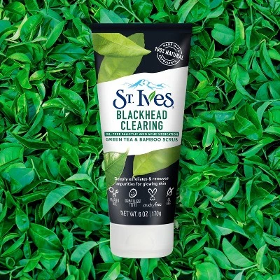 St. Ives Blackhead Clearing Face Scrub Green Tea 6 oz