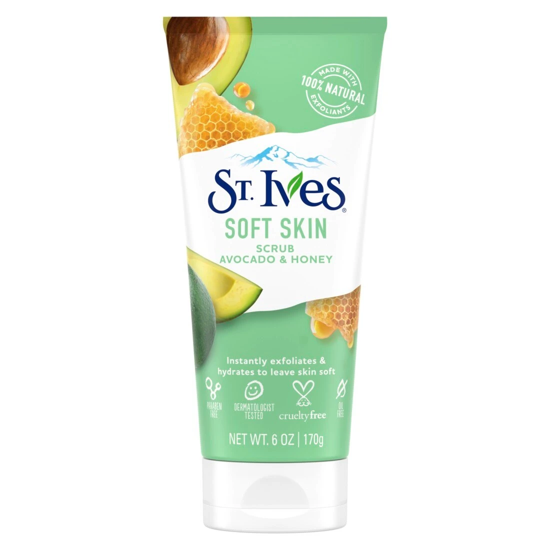 St. Ives Soft Skin Face Scrub  Avocado And Honey  6oz