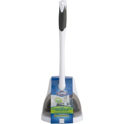 Clorox Plunger & Toilet Brush with Carry Caddy