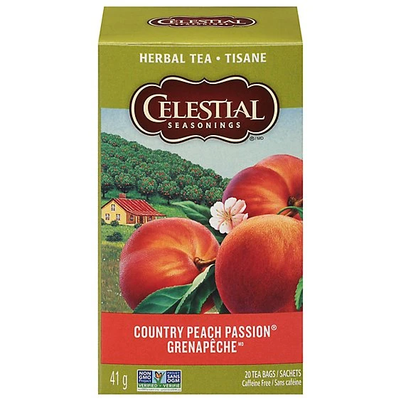 Celestial Seasonings Country Peach Passion Caffeine Free Herbal Tea  20ct