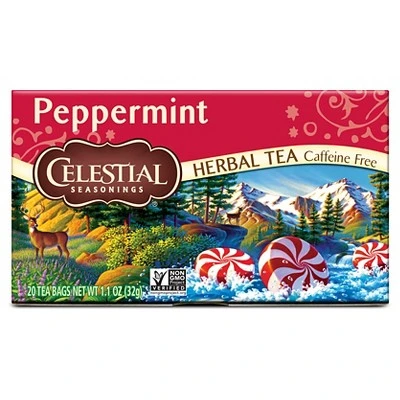 Celestial Seasonings Caffeine Free Peppermint Herbal Tea  20ct