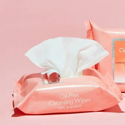 Neutrogena Oil Free Cleansing Wipes for Acne Prone Skin, Pink Grapefruit (old formulation)