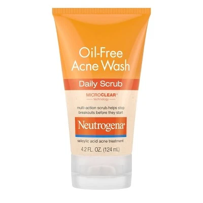 Neutrogena Oil Free Acne Face Wash Daily Scrub With Salicylic Acid 4.2 fl oz