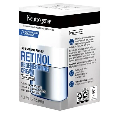 Neutrogena Rapid Wrinkle Repair Hyaluronic Acid & Retinol Face Cream  1.7oz