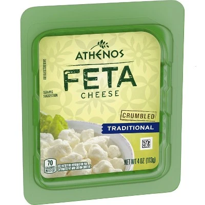 Athenos Crumbled Traditional Feta Cheese  4oz