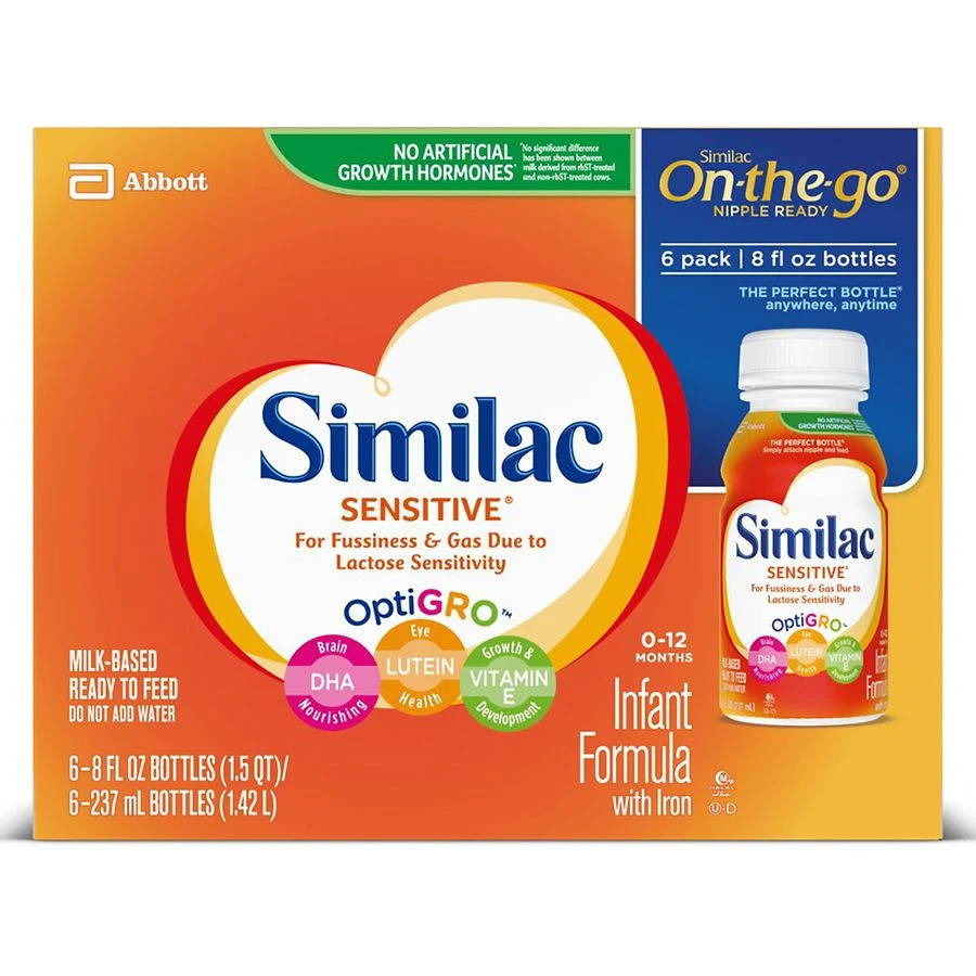 Similac Sensitive For Fussiness & Gas Infant Formula with Iron  6ct/8 fl oz Each