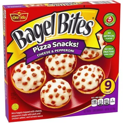 Ore Ida Bagel Bites Cheese & Pepperoni Frozen Mini Bagels  7oz