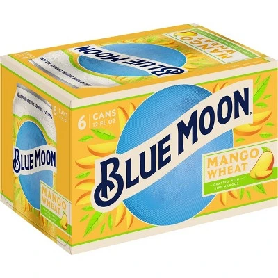 Blue Moon Mango Wheat Ale Beer 6pk/12 fl oz Bottles