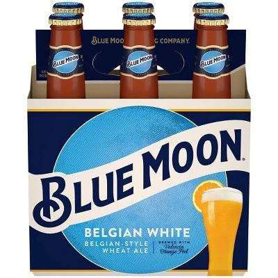 Blue Moon Belgian White Wheat Ale Beer 6pk/12 fl oz Bottles