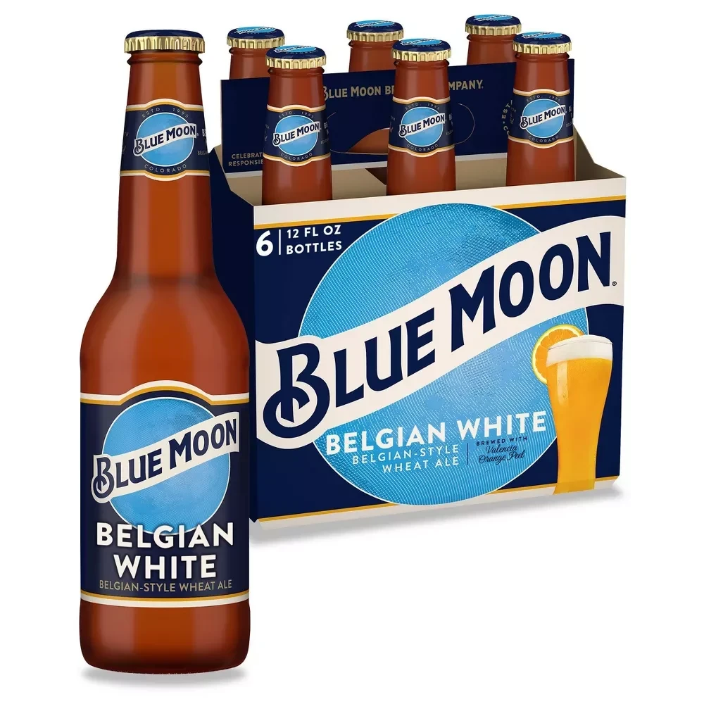 Blue Moon Belgian White Wheat Ale Beer 6pk/16 fl oz Bottles