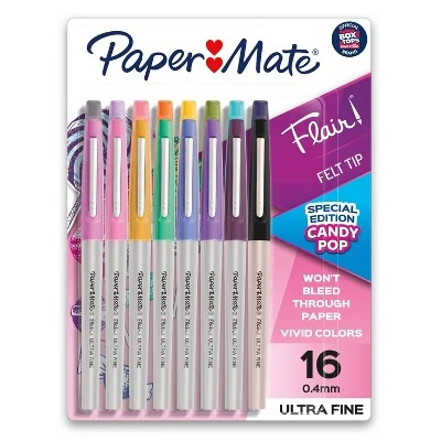 Paper Mate Flair 16pk Candy Pop Felt Tip Pens