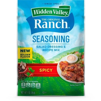 Hidden Valley Spicy Ranch Salad Dressing & Seasoning Mix  1oz