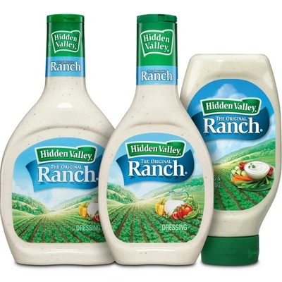 Hidden Valley Original Ranch Salad Dressing & Topping  Gluten Free  8oz Bottle