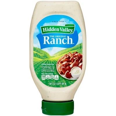Hidden Valley Easy Squeeze Original Ranch Salad Dressing & Topping, Gluten Free, Keto Friendly  20 