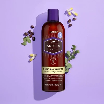 Hask Biotin Boost Thickening Shampoo with Biotin, Collagen & Coffee  12 fl oz