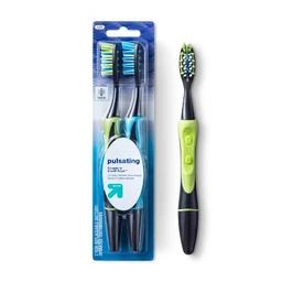 Up&Up Pulsating Powered Toothbrush 2pk  Up&Up™