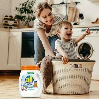 All With Stainlifters Free & Clear Oxi Laundry Detergent Pacs  56ct