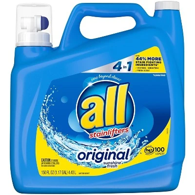 All Ultra Stain Lifter HE Liquid Laundry Detergent  150oz