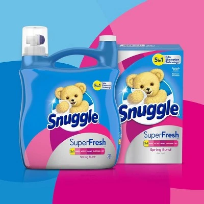 Snuggle Plus Super Fresh Liquid Fabric Softener, Spring Burst, 95 fl oz , 90 Loads