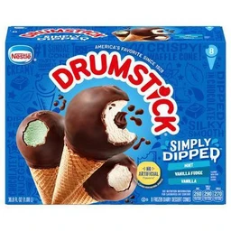 Nestle Nestle Simply Dipped Drumstick Frozen Dessert Cones 8ct