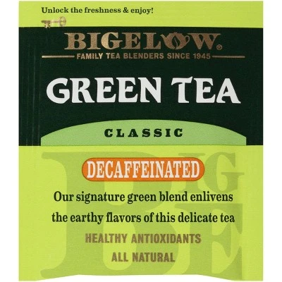 Bigelow Classic Green Tea Bags Decaffeinated  20ct