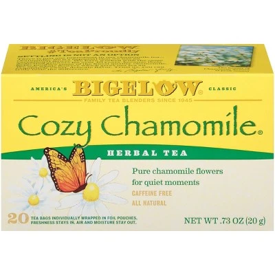Bigelow Cozy Chamomile Herbal Tea Bags  20ct