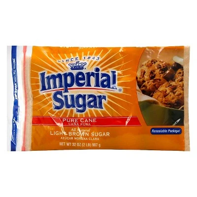 Imperial Sugar Light Brown Cane Sugar  32oz