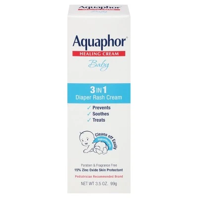 Aquaphor 3 in 1 Baby Diaper Rash Healing Cream
