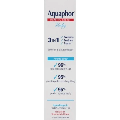 Aquaphor 3 in 1 Baby Diaper Rash Healing Cream
