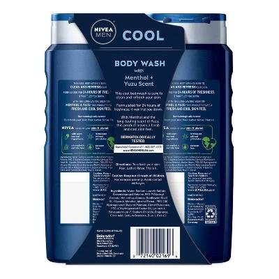 NIVEA Men Cool 3 in 1 Body Wash Bottle  16.9oz