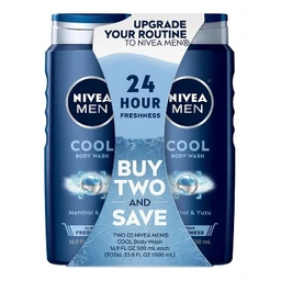 Nivea NIVEA Men Cool 3 in 1 Body Wash Bottle  16.9oz