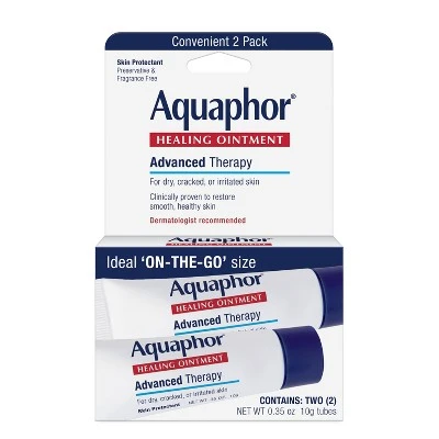 Aquaphor Healing Ointment On The Go For Dry & Cracked Skin  2ct  0.35oz