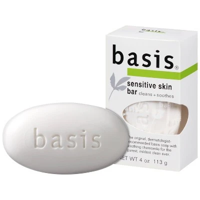 Unscented Basis Sensitive Skin Bar Soap  4oz