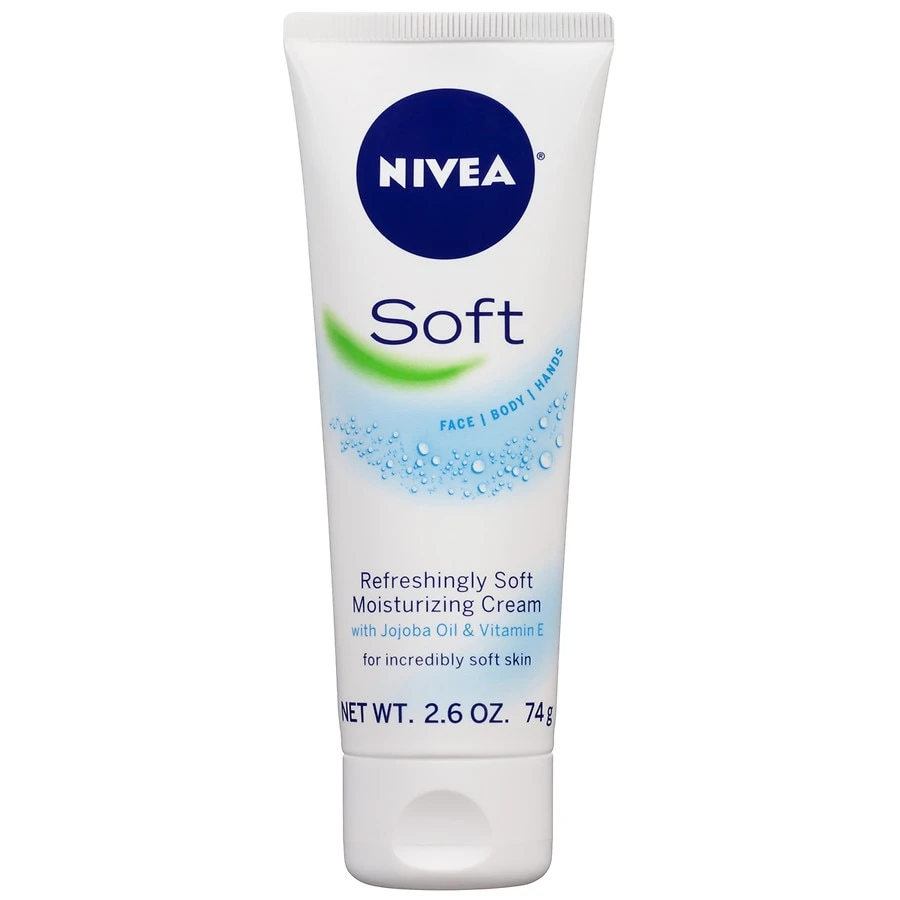 NIVEA Soft Moisturizing Creme, Hand & Body Cream, Use After Hand Washing, 2.6 oz. Tube