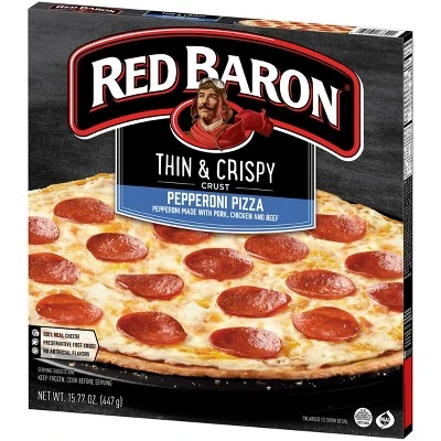 Red Baron Thin Crust Pepperoni Frozen Pizza  15.77oz