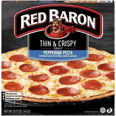 Red Baron Thin Crust Pepperoni Frozen Pizza  15.77oz