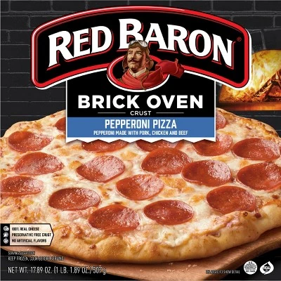 Red Baron Brick Oven Pepperoni Frozen Pizza  17.89oz
