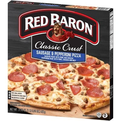 Red Baron Classic Sausage & Pepperoni Frozen Pizza  21.9oz