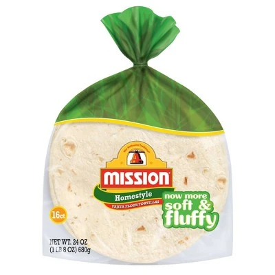 Mission Fajita Soft & Fluffy Tortilla 24 oz