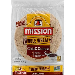 Mission Mission Chia & Quinoa Whole Wheat+ Tortilla, Chia & Quinoa