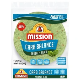 Mission Mission Low Carb Spinach Tortillas  12oz/8ct