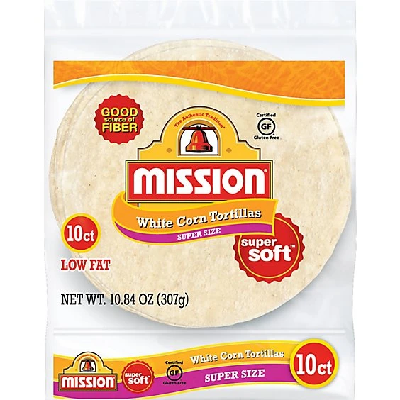 Mission White Corn Tortillas 10ct  10.6oz